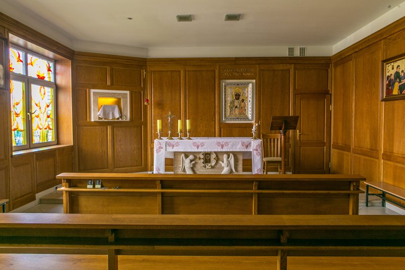 , Chapel of St. Josemaria Escrivá in Catholic High School in Mława.