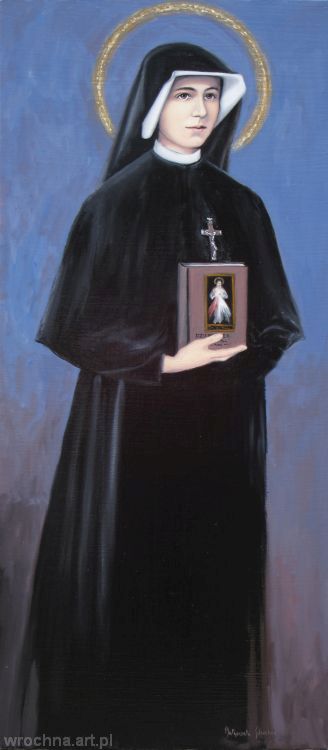 St. Faustyna, Oil on canvas.