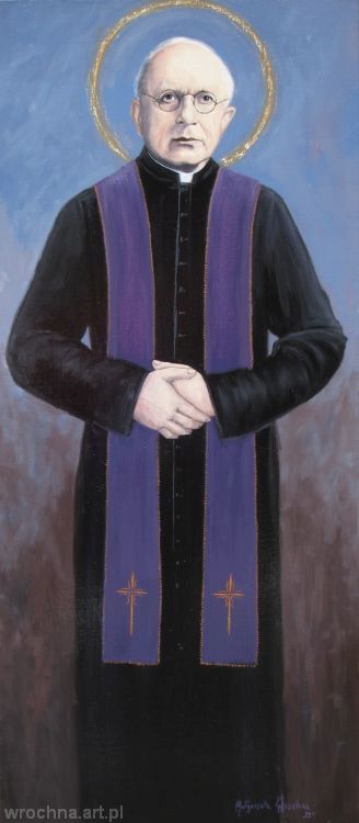 Cardinal Stefan Wyszyński, Oil on canvas.